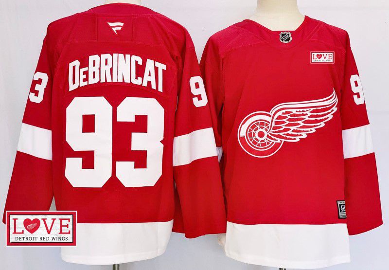 Men Detroit Red Wings 93 Debrincat Red Fanatics 2025 NHL Jersey style 11